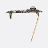 Georgian 0.94 Carat Diamond Flower Pin Brooch