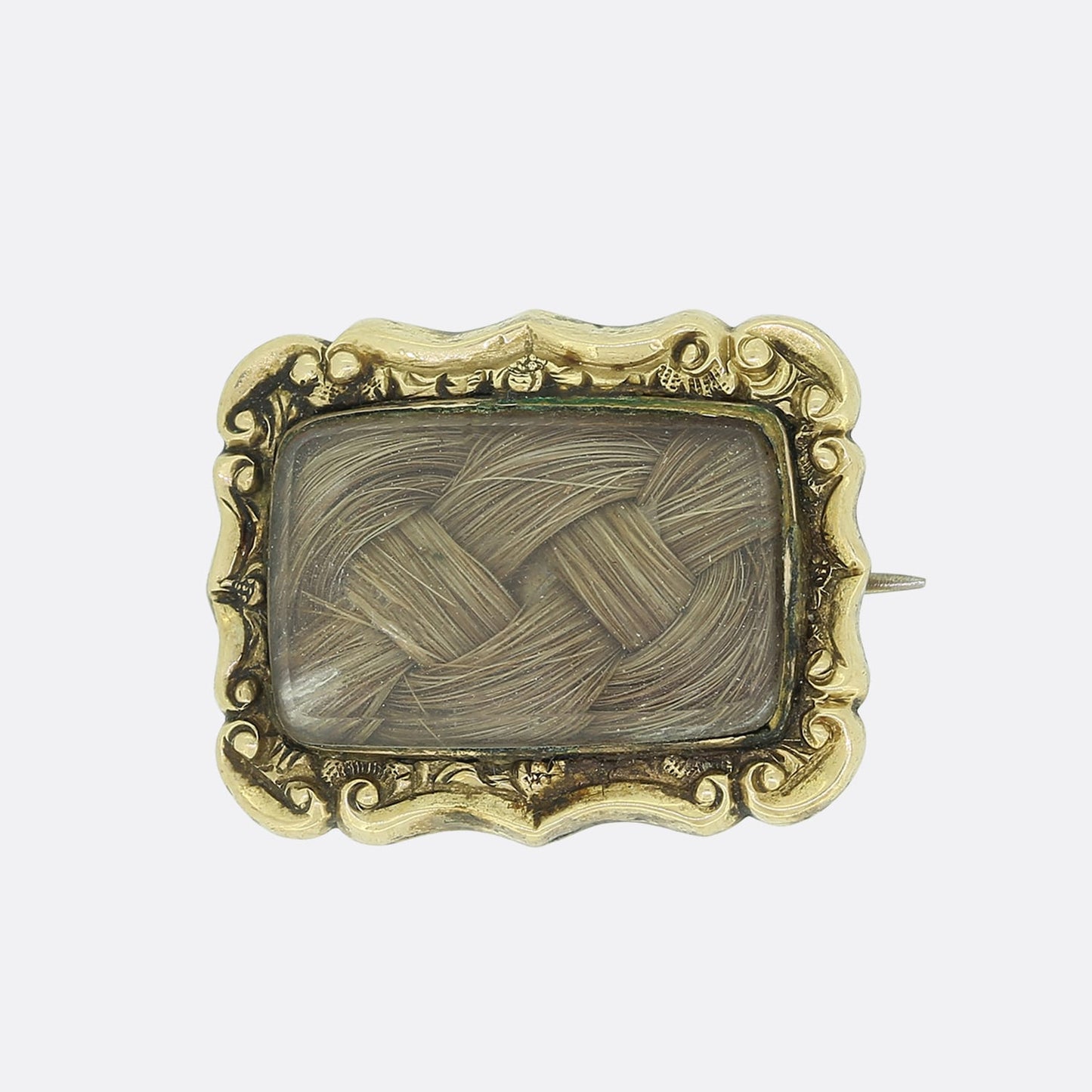 Victorian Mourning Hair Brooch