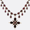 Georgian Garnet Maltese Cross Necklace