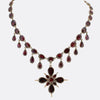 Georgian Garnet Maltese Cross Necklace