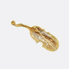 Cello Musical Instrument Diamond Brooch