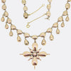 Georgian Garnet Maltese Cross Necklace