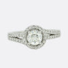 0.50 Carat Brilliant Cut Diamond Halo Ring