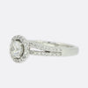 0.50 Carat Brilliant Cut Diamond Halo Ring