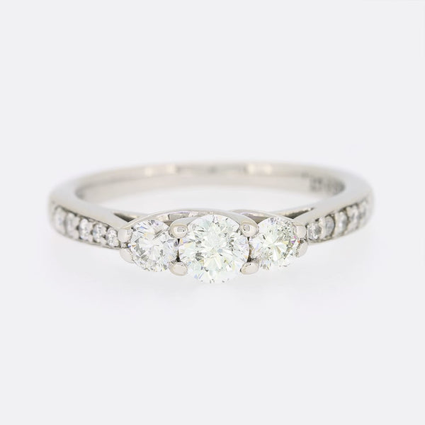 0.50 Carat Three Stone Diamond Ring