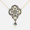 Victorian Natural Pearl and Diamond Pendant Necklace