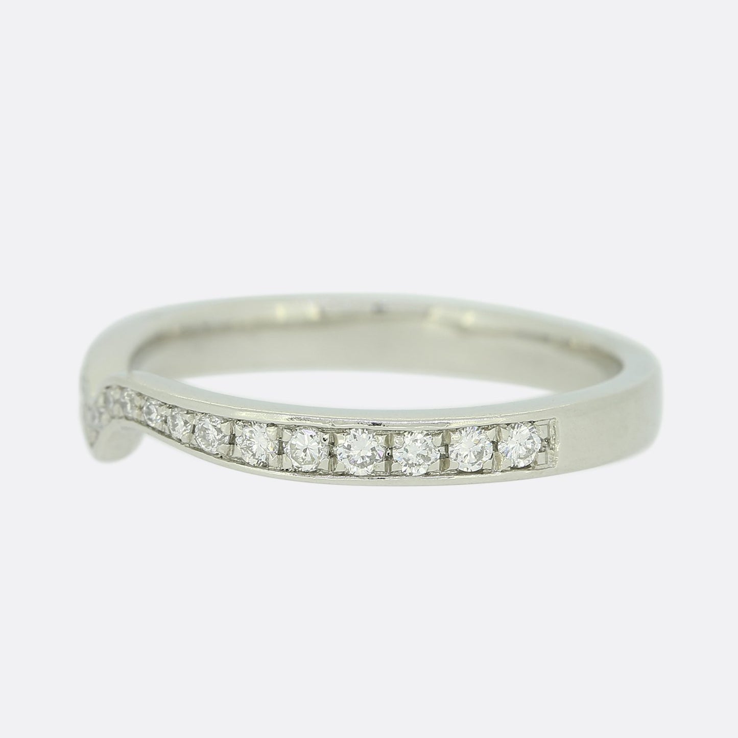 0.26 Carat Diamond Wishbone Half Eternity Ring