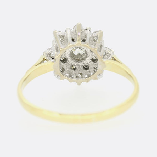Vintage 0.35 Carat Diamond Daisy Cluster Ring
