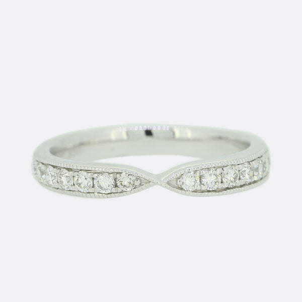 0.28 Carat Diamond Tapered Half Eternity Ring