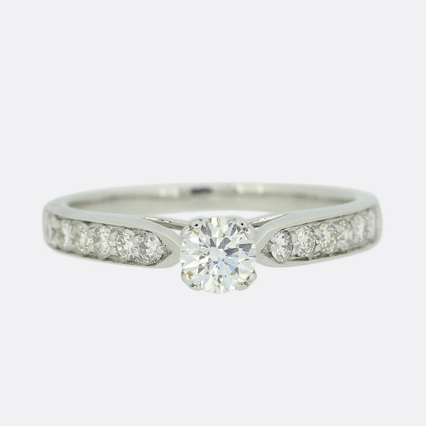 0.28 Carat Diamond Solitaire Engagement Ring
