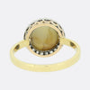 Cats Eye Chrysoberyl and Diamond Cluster Ring