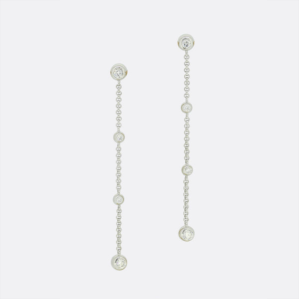 Chopard 0.85 Carat Diamond Drop Dangle Earrings
