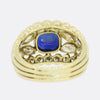2.10 Carat Sapphire and Diamond Cluster Ring