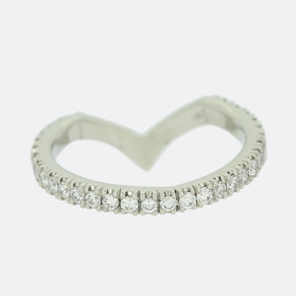 0.45 Carat Diamond Full Eternity V Shaped Band