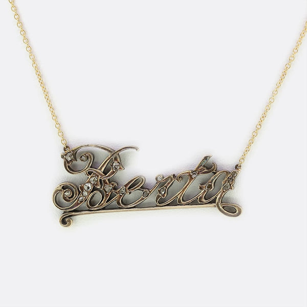 Vintage Rose Cut Diamond Berta Necklace