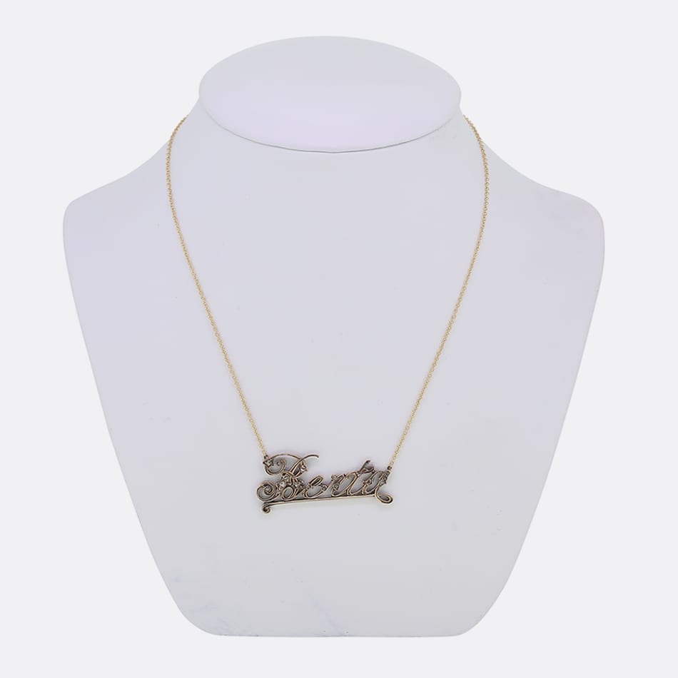 Vintage Rose Cut Diamond Berta Necklace