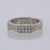 0.96 Carat Two Row Diamond Eternity Ring Size N