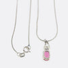 Pink Tourmaline and Diamond Pendant Necklace