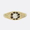Victorian Patterned 0.33 Carat Diamond Gypsy Ring
