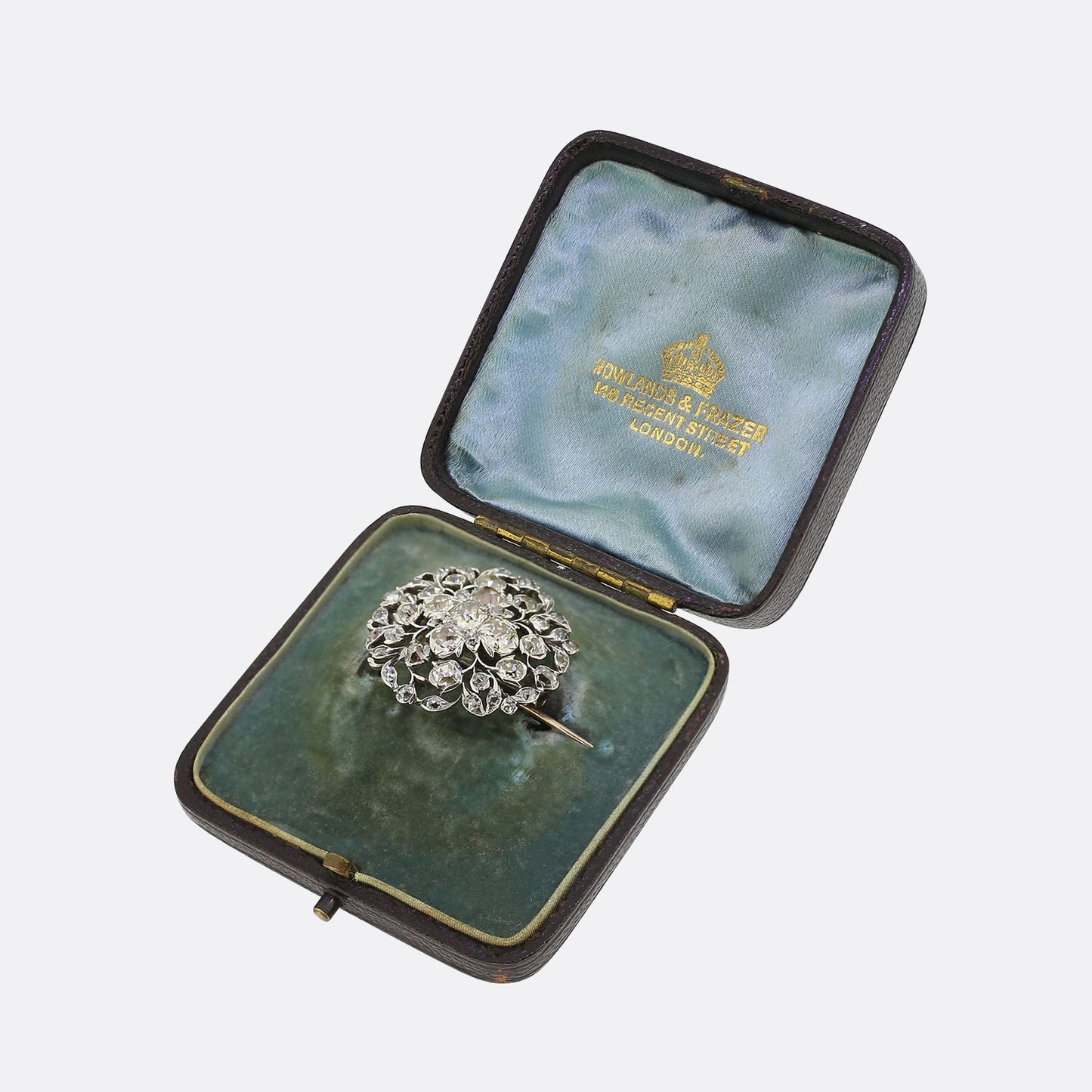 Georgian Diamond Floral Brooch