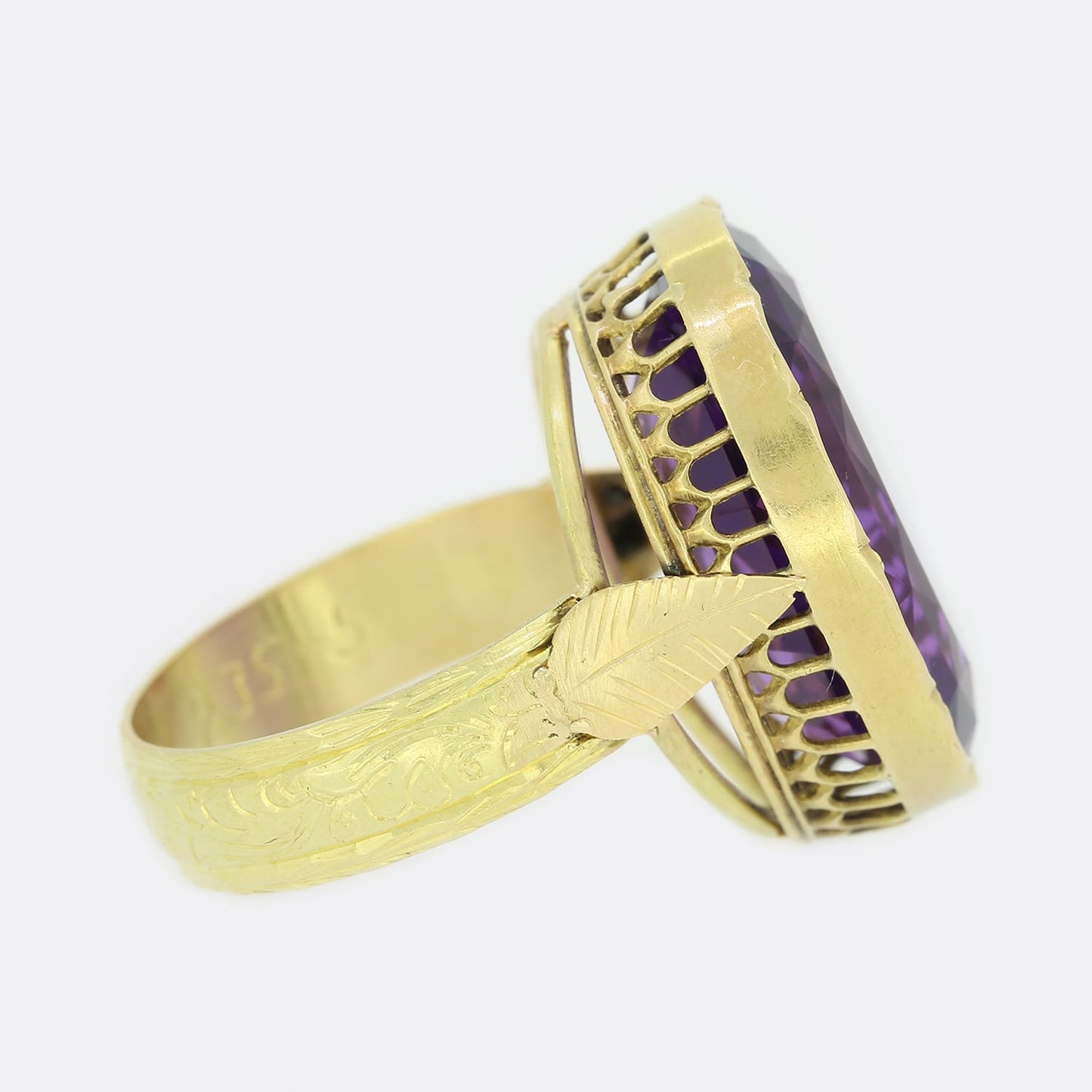 12.50 Carat Oval Amethyst Ring