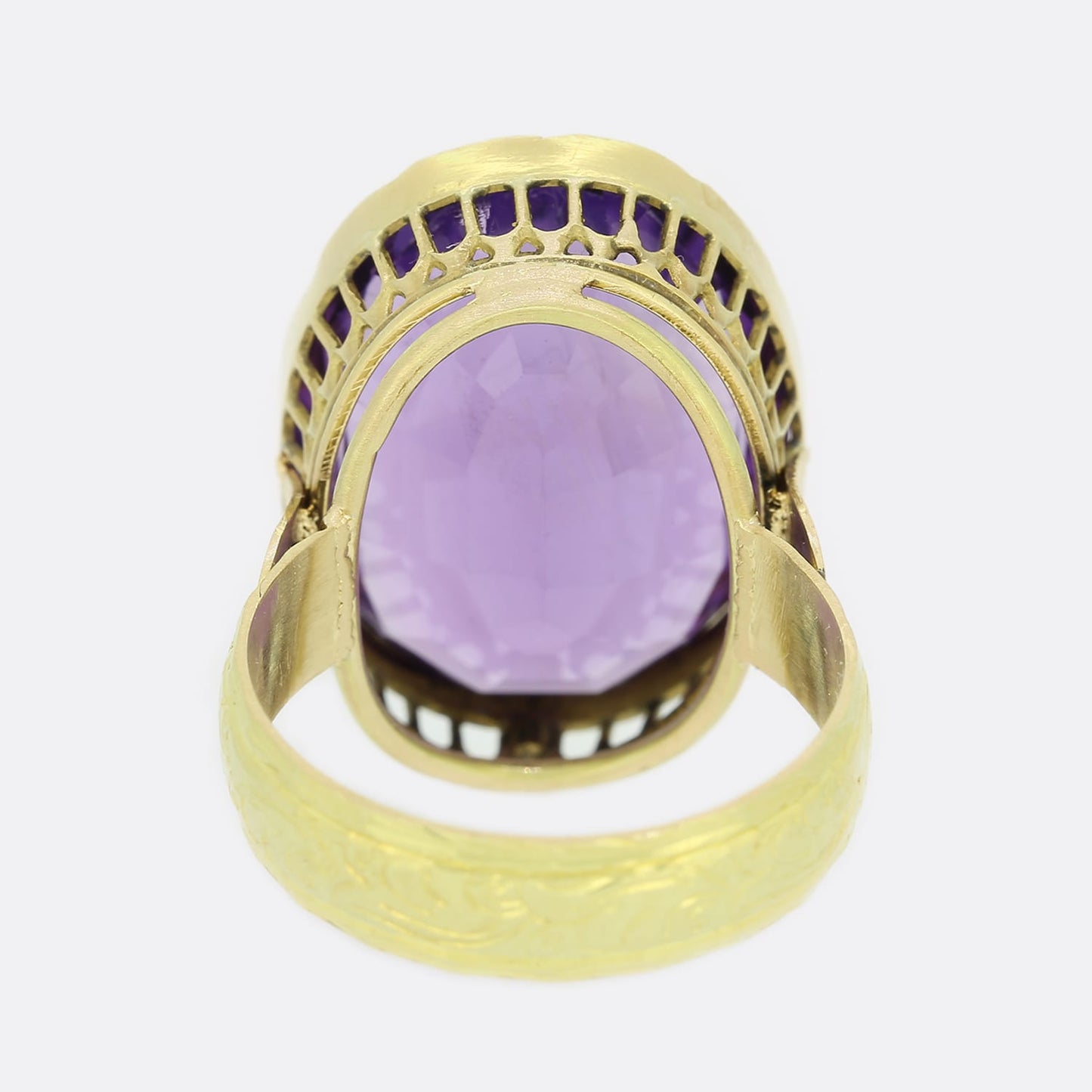 12.50 Carat Oval Amethyst Ring