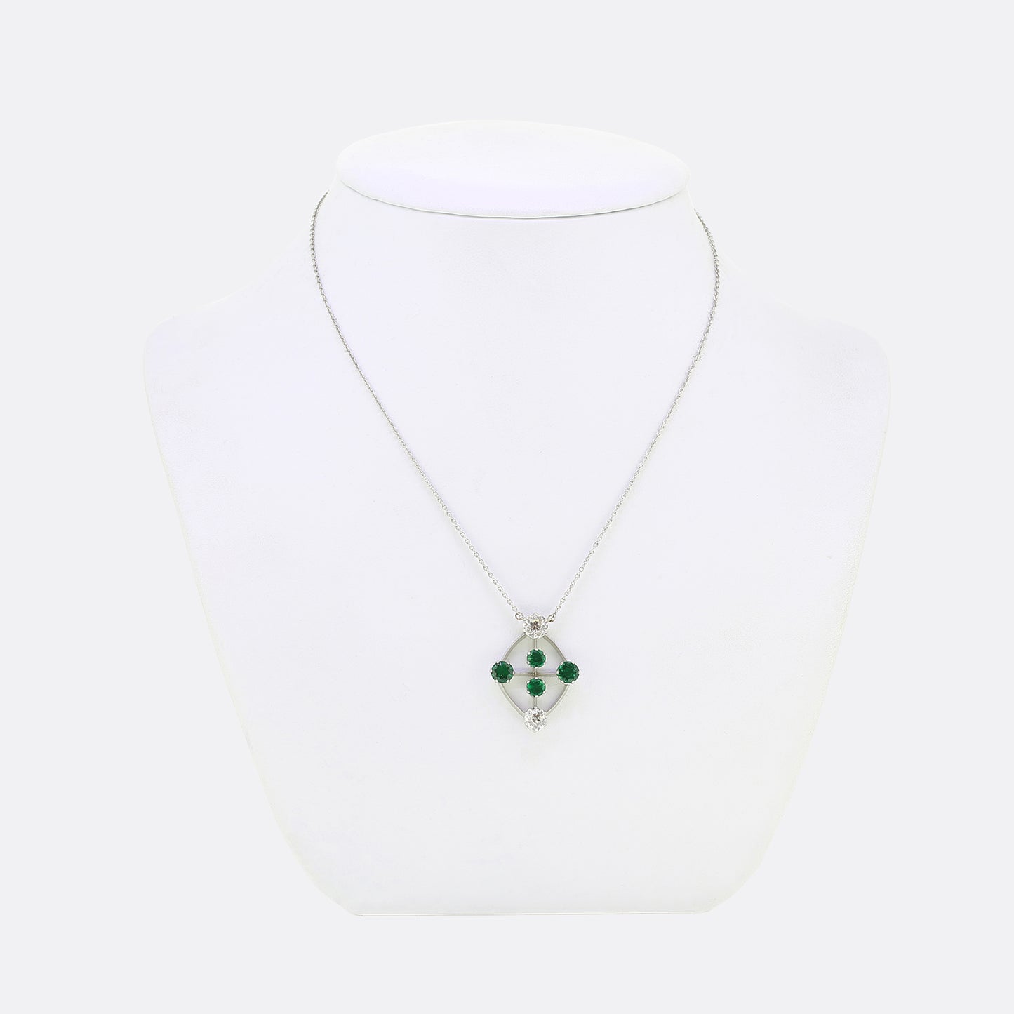 Edwardian Emerald and Diamond Necklace