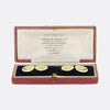 Vintage Oval White Enamel Cufflinks