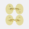 Vintage Oval White Enamel Cufflinks