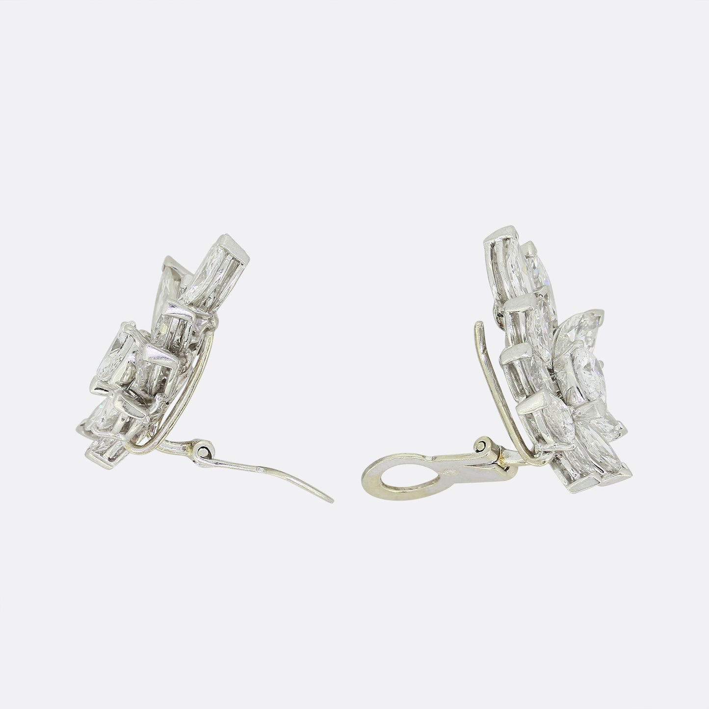 8.00 Carat Marquise Diamond Cluster Earrings