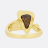Boulder Opal and Diamond Abstract Ring