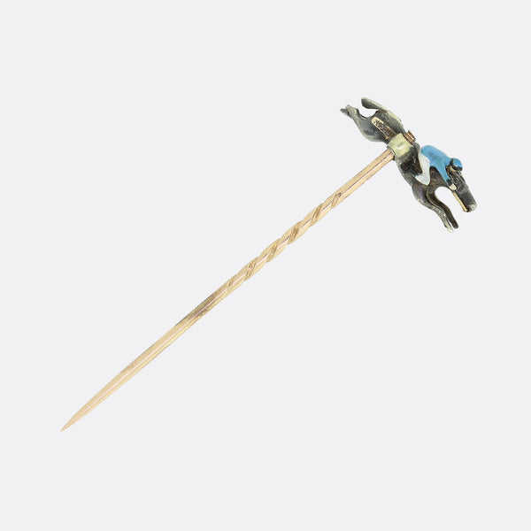 Victorian Horse and Jockey Diamond Stick Pin