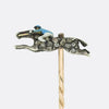 Victorian Horse and Jockey Diamond Stick Pin
