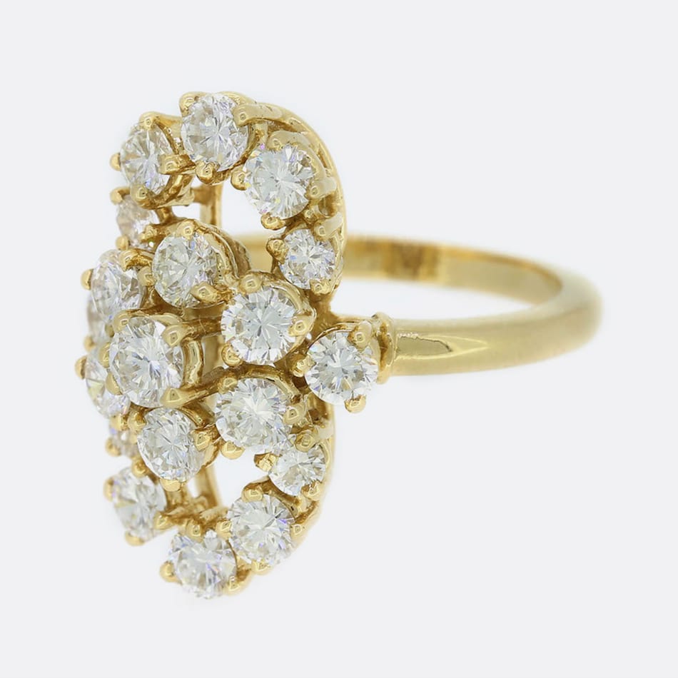 Boucheron 1970s Diamond Cluster Ring