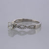 0.54 Carat Diamond Crossover Shoulders Engagement Ring