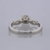 0.54 Carat Diamond Crossover Shoulders Engagement Ring