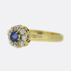 Old Cut Diamond and Sapphire Cluster Ring
