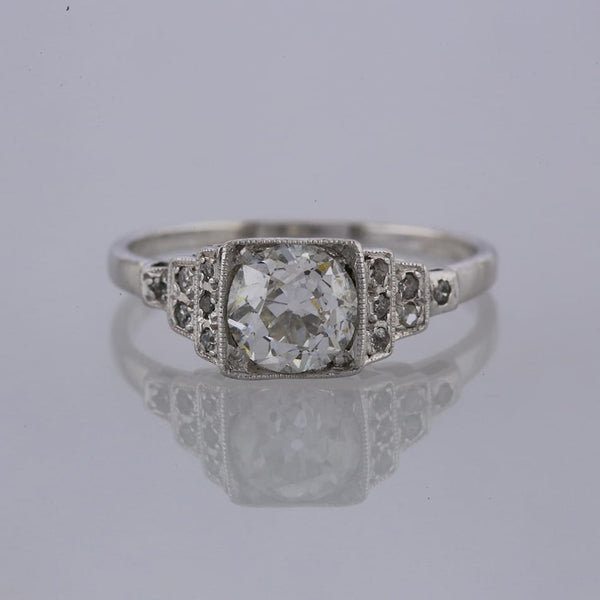 Art Deco 1.01 Carat Old Cut Diamond Ring