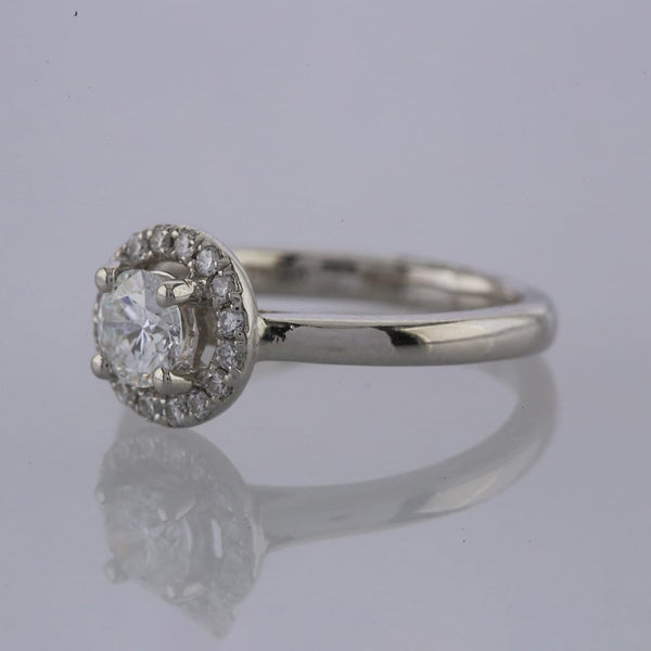 0.40 Carat Diamond Halo Engagement Ring