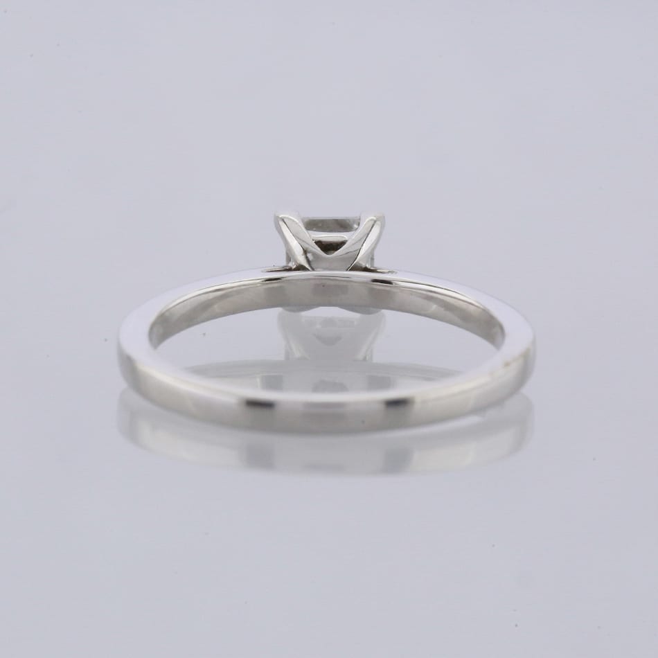 0.52 Carat Square Modified Brilliant Diamond Solitaire Engagement Ring