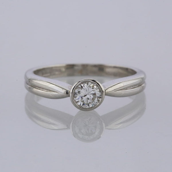 0.40 Carat Rubover Diamond Solitaire Engagement Ring