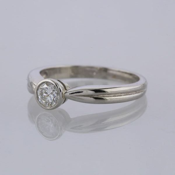 0.40 Carat Rubover Diamond Solitaire Engagement Ring