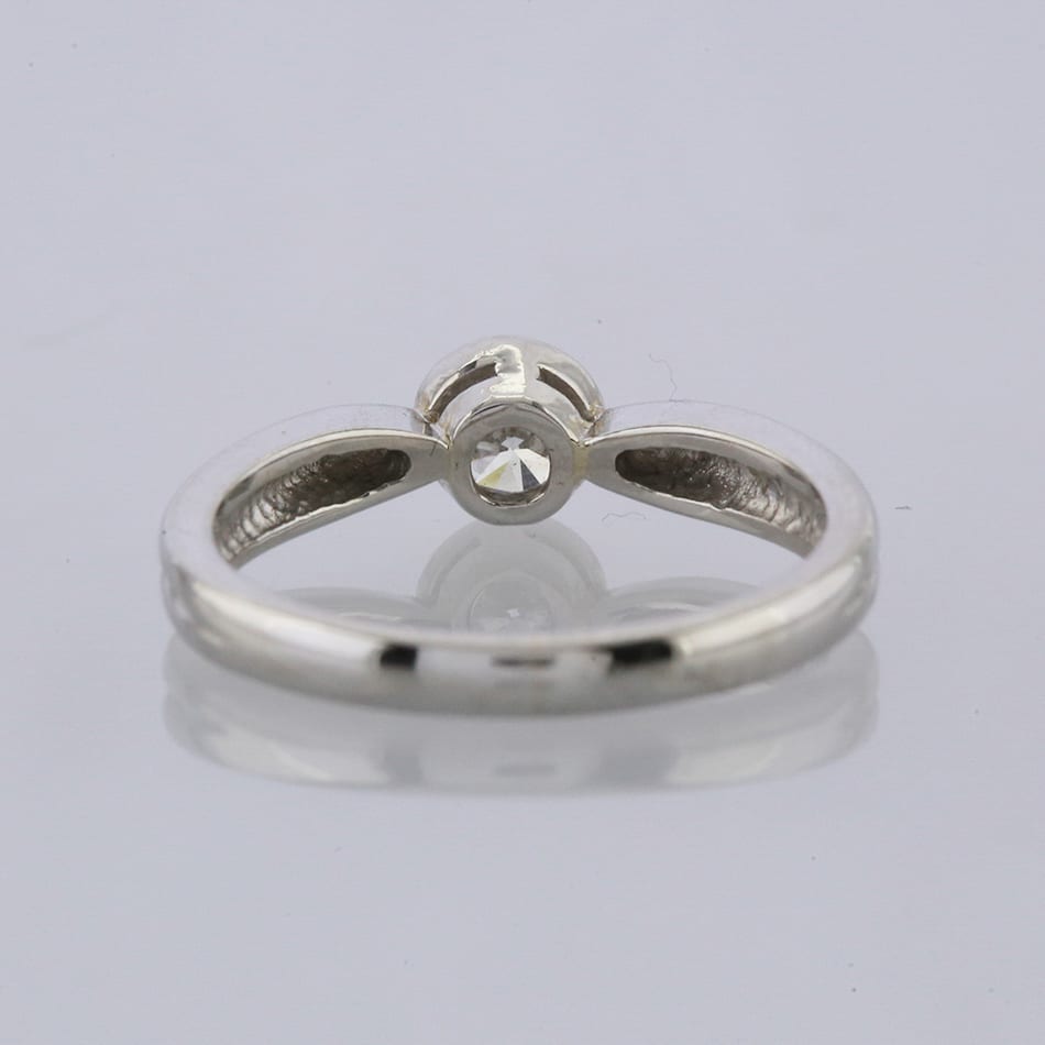0.40 Carat Rubover Diamond Solitaire Engagement Ring The Vintage