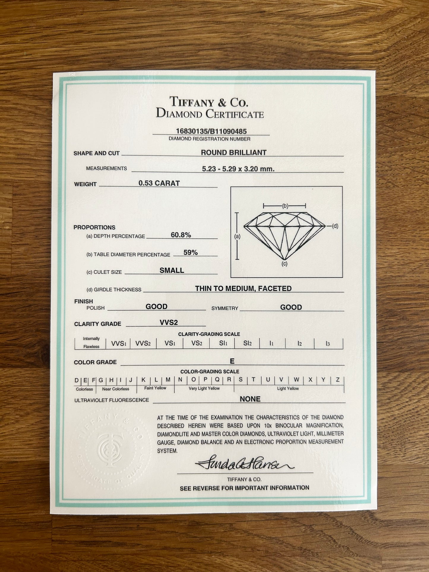 Tiffany & Co. 0.53 Carat Etoile Diamond Solitaire Ring