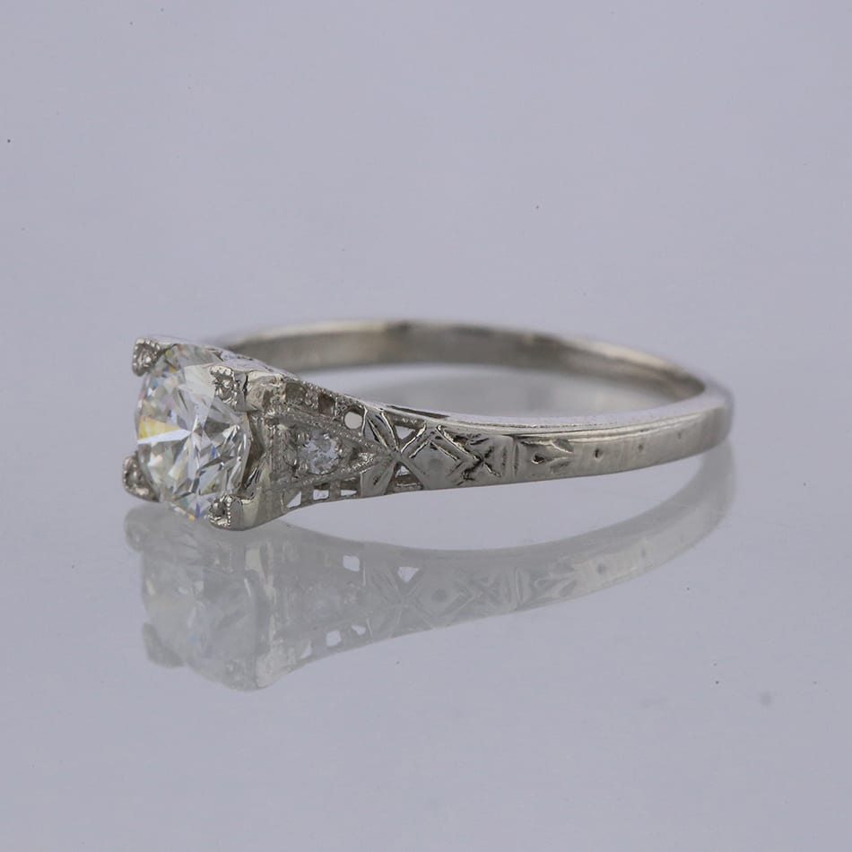 0.76 Carat Diamond Solitaire Engagement Ring