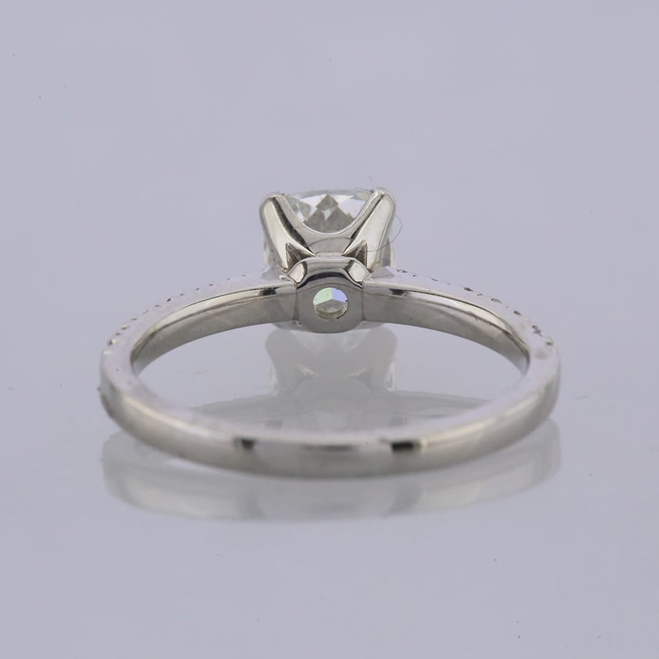 1.29 Carat Diamond Cushion Cut Engagement Ring