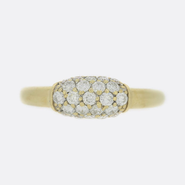 Brilliant Cut Diamond Set Cluster Ring