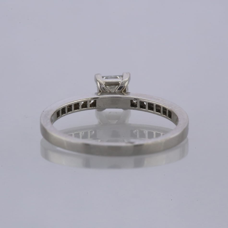 0.53 Carat Princess Cut Diamond Engagement Ring
