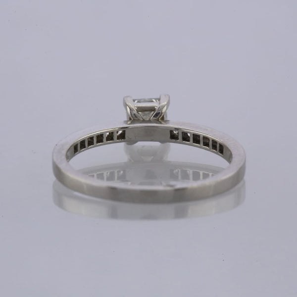 0.53 Carat Princess Cut Diamond Engagement Ring