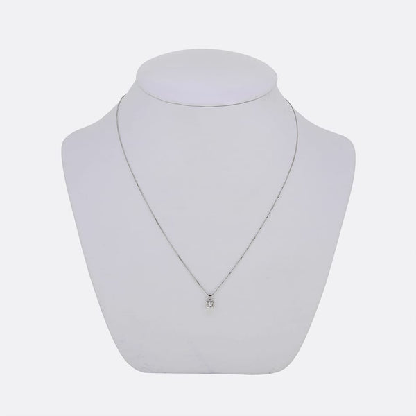0.50 Carat Princess Cut Diamond Pendant Necklace
